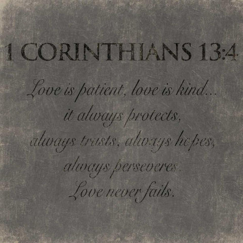 Love Corinthains Black Modern Wood Framed Art Print with Double Matting by Grey, Jace