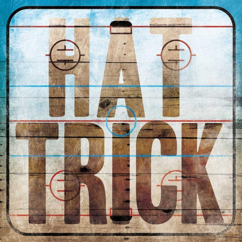 Hat trick White Modern Wood Framed Art Print by Grey, Jace