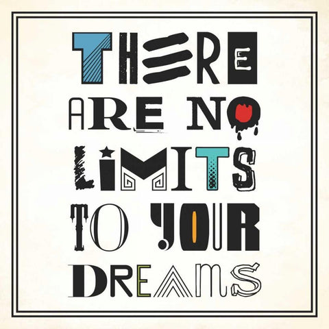 No limits White Modern Wood Framed Art Print with Double Matting by Grey, Jace