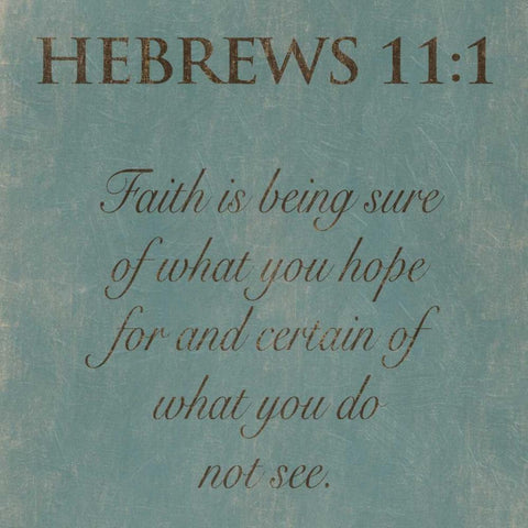 Hebrews 111 White Modern Wood Framed Art Print with Double Matting by Grey, Jace