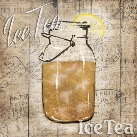 Wood Ice tea White Modern Wood Framed Art Print with Double Matting by Grey, Jace