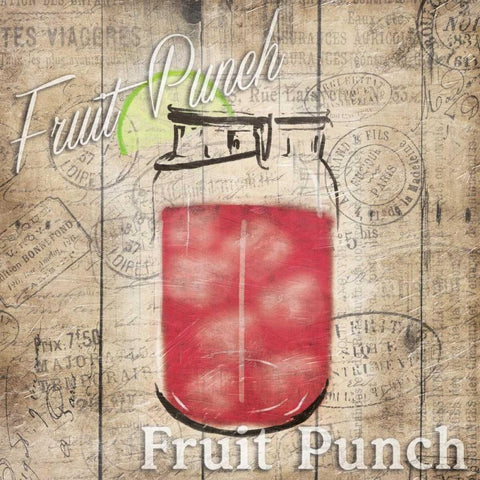 Wood Fruit Punch White Modern Wood Framed Art Print with Double Matting by Grey, Jace