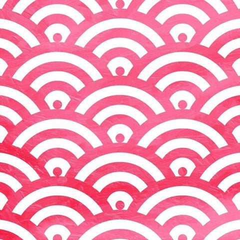 Pink signals White Modern Wood Framed Art Print by Grey, Jace