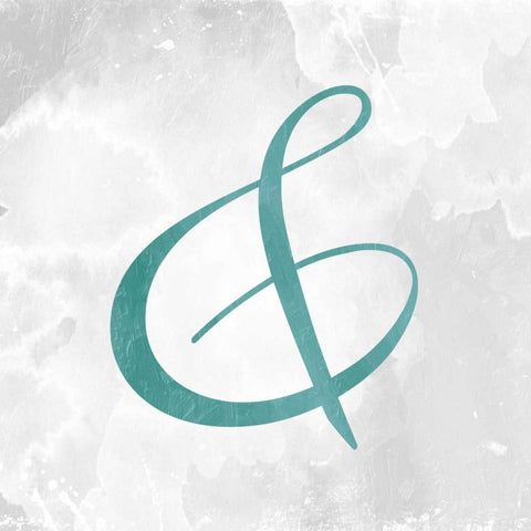 Bath Ampersand White Modern Wood Framed Art Print with Double Matting by Grey, Jace