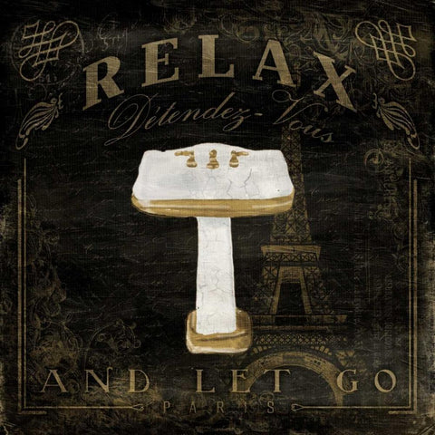 Classic Relax Sink Gold Ornate Wood Framed Art Print with Double Matting by Grey, Jace