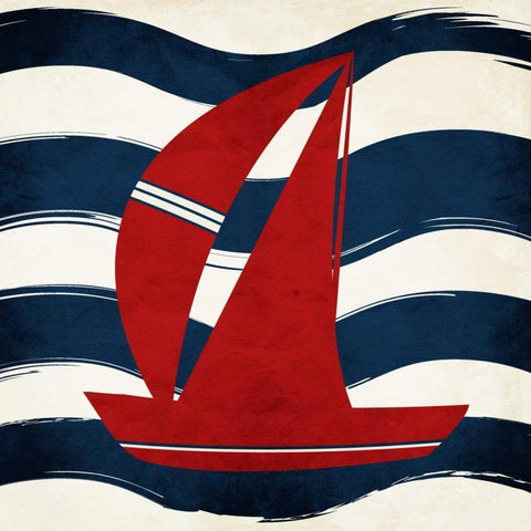 Boat Waves White Modern Wood Framed Art Print with Double Matting by Grey, Jace