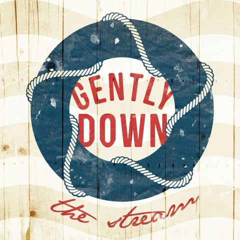 Gently Down The Stream Black Modern Wood Framed Art Print by Grey, Jace