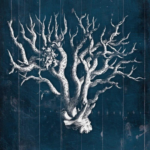 Wood Coral five White Modern Wood Framed Art Print by Grey, Jace