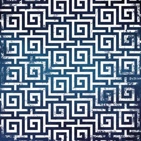 Blue Keys Black Modern Wood Framed Art Print with Double Matting by Grey, Jace