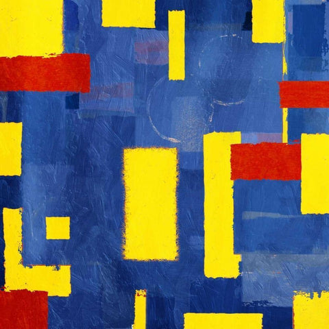 Pop Rectangular Abstract White Modern Wood Framed Art Print by Grey, Jace