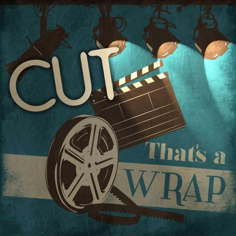 Cut Thats a Wrap Black Ornate Wood Framed Art Print with Double Matting by Grey, Jace