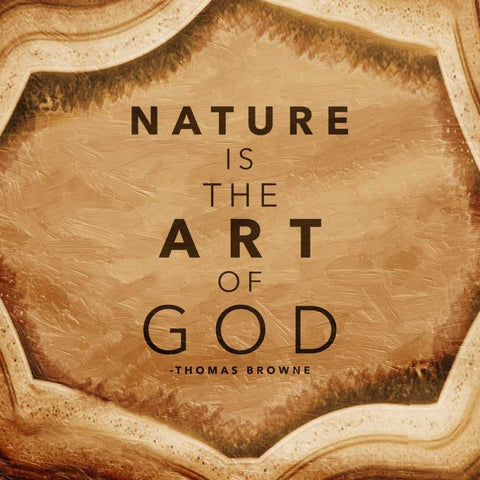 Nature is The Art of God White Modern Wood Framed Art Print with Double Matting by Grey, Jace