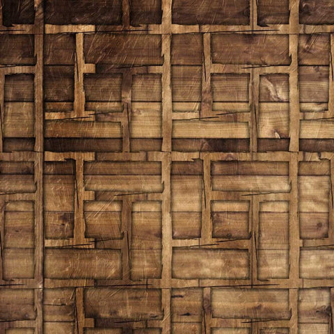 Wood Chip Pattern Black Modern Wood Framed Art Print by Grey, Jace