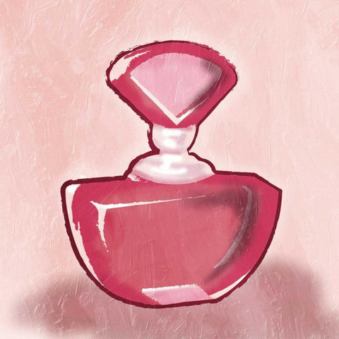 Pink Perfume Mate White Modern Wood Framed Art Print by Grey, Jace