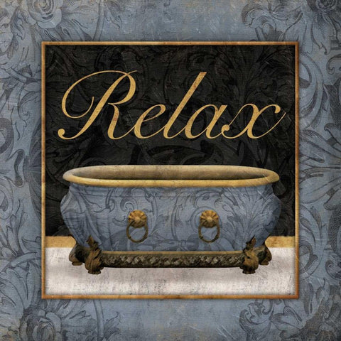 Relaxing Bath White Modern Wood Framed Art Print by Grey, Jace