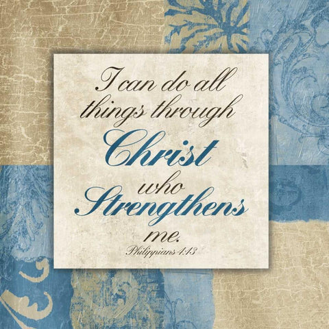 Christ Strengthens Gold Ornate Wood Framed Art Print with Double Matting by Grey, Jace