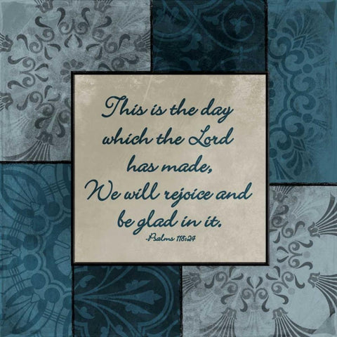 This Is The Day White Modern Wood Framed Art Print by Grey, Jace