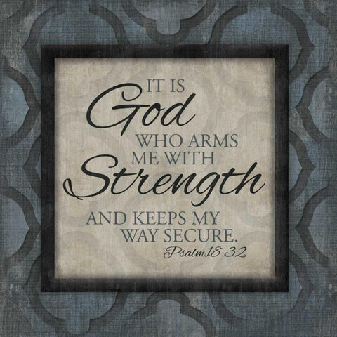 Strength Secure Black Modern Wood Framed Art Print by Grey, Jace