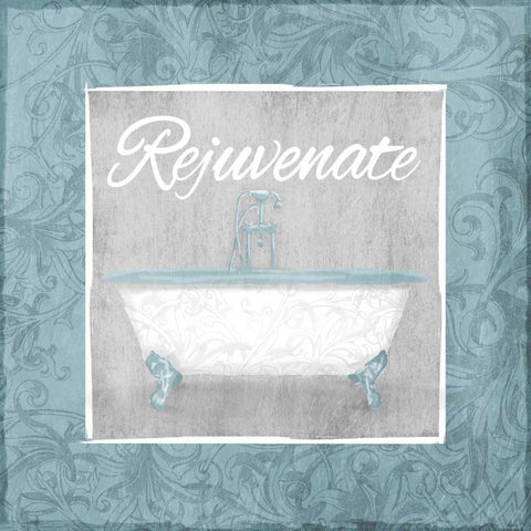 Rejuvenating Bath Black Ornate Wood Framed Art Print with Double Matting by Grey, Jace