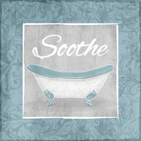 Soothing Bath Black Ornate Wood Framed Art Print with Double Matting by Grey, Jace