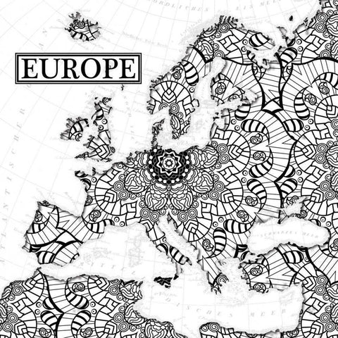 Europe Bloom White Modern Wood Framed Art Print by Grey, Jace