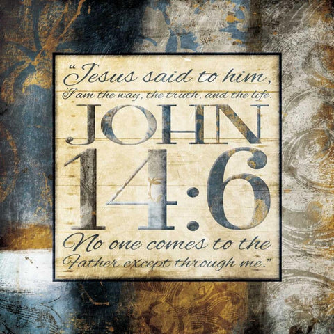 Jesus Said Him Black Ornate Wood Framed Art Print with Double Matting by Grey, Jace