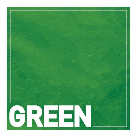 Green Square White Modern Wood Framed Art Print by Grey, Jace