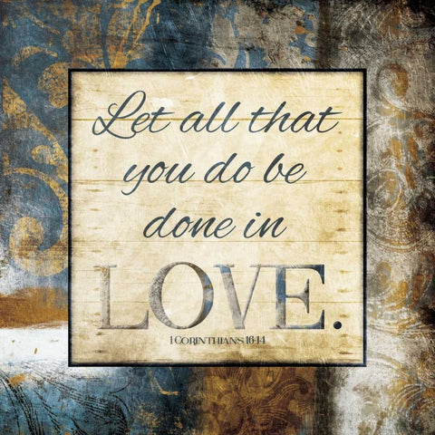 Done In Love White Modern Wood Framed Art Print by Grey, Jace