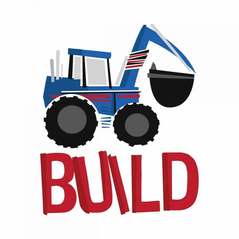 Blue Build Gold Ornate Wood Framed Art Print with Double Matting by Grey, Jace