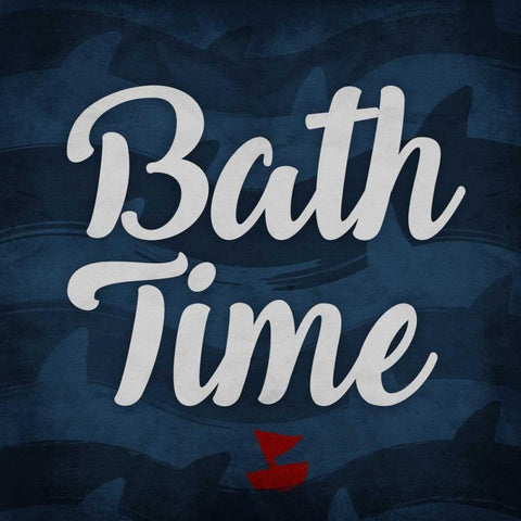 Bath Time Black Modern Wood Framed Art Print by Grey, Jace