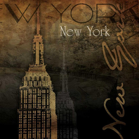 NY NY NY White Modern Wood Framed Art Print by Grey, Jace