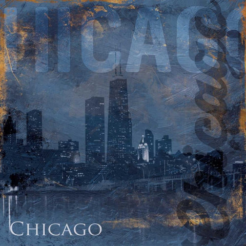 Chicago White Modern Wood Framed Art Print by Grey, Jace