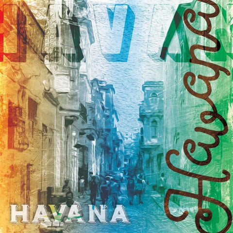 Havana White Modern Wood Framed Art Print with Double Matting by Grey, Jace