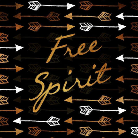 Free Spirit Black Modern Wood Framed Art Print with Double Matting by Grey, Jace