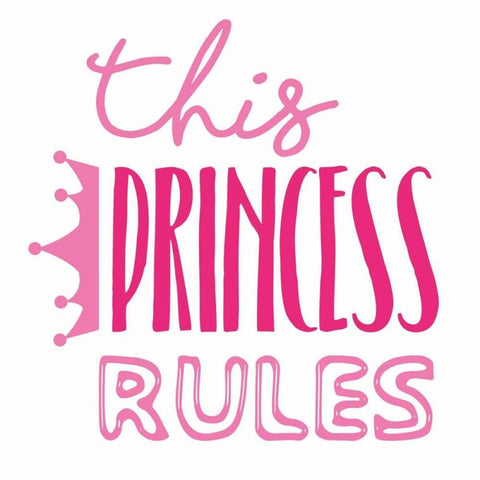 Princess Rules Gold Ornate Wood Framed Art Print with Double Matting by Grey, Jace