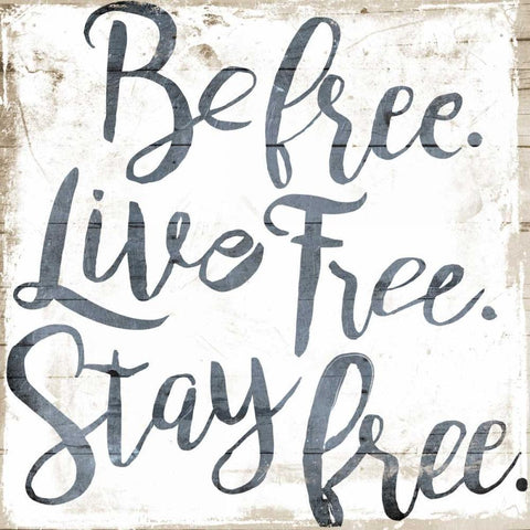 Be Live Stay White Modern Wood Framed Art Print by Grey, Jace