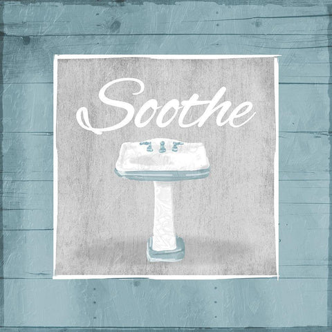 Soothe Sink Wood White Modern Wood Framed Art Print by Grey, Jace