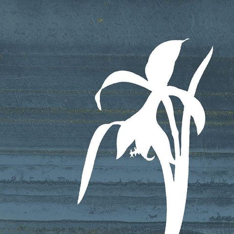 Granite Flower Mate White Modern Wood Framed Art Print by Grey, Jave