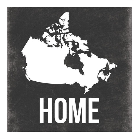 Canada Home Black Modern Wood Framed Art Print by Grey, Jace