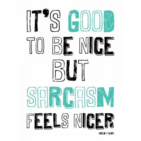 Sarcasm2 Black Modern Wood Framed Art Print with Double Matting by Grey, Jace