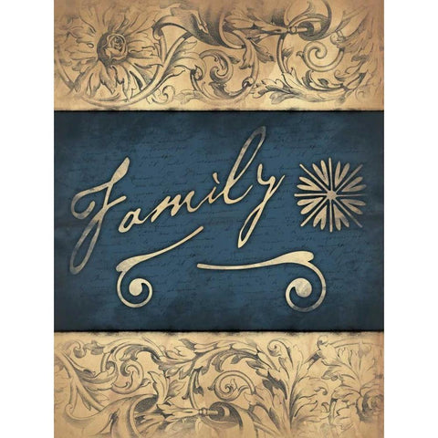 Family Black Modern Wood Framed Art Print by Grey, Jace