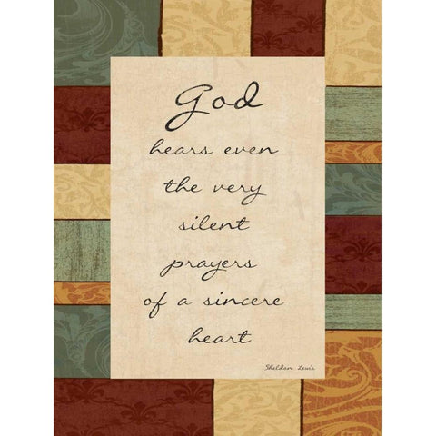 God Hears Black Modern Wood Framed Art Print with Double Matting by Grey, Jace