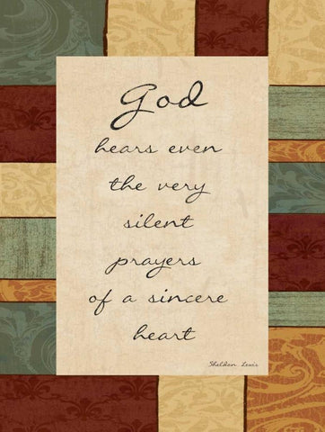 God Hears Black Ornate Wood Framed Art Print with Double Matting by Grey, Jace