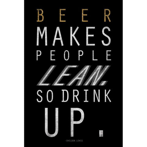 Beer mate Black Modern Wood Framed Art Print with Double Matting by Grey, Jace