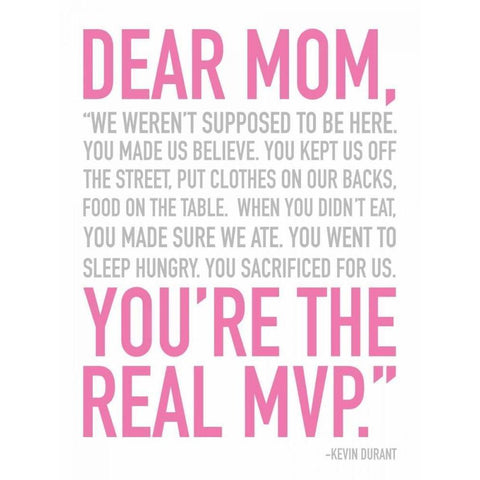 Mom Real MVP Gold Ornate Wood Framed Art Print with Double Matting by Grey, Jace