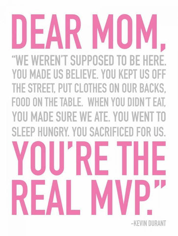 Mom Real MVP Black Ornate Wood Framed Art Print with Double Matting by Grey, Jace