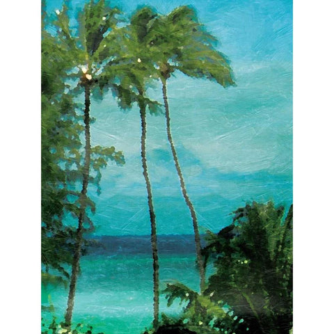 Palm Trees White Modern Wood Framed Art Print by Grey, Jace