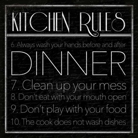 Kitchen Rules 2 White Modern Wood Framed Art Print by Grey, Jace