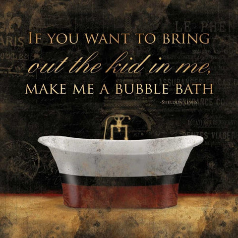 Bubble Bath Black Ornate Wood Framed Art Print with Double Matting by Grey, Jace