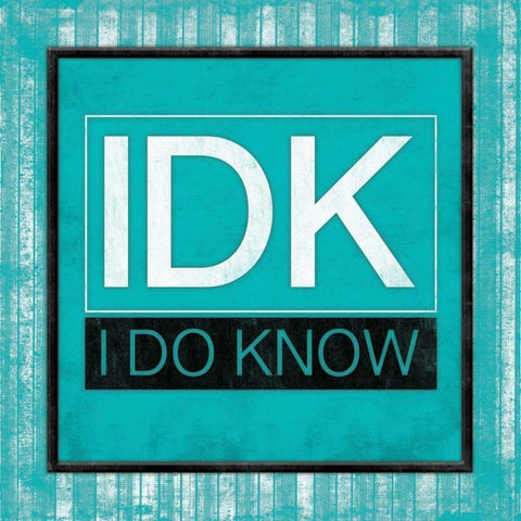 IDK bordered White Modern Wood Framed Art Print by Grey, Jace